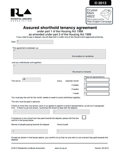 nrla tenancy agreement